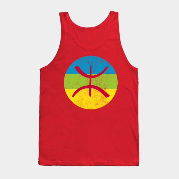 Berber / Imazighen Faded-Style Flag Design Tank Top by DankFutura